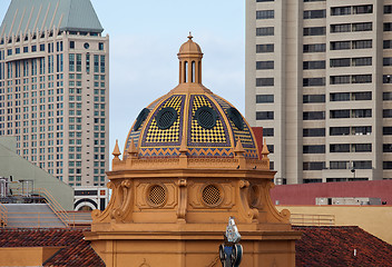 Image showing Ornate tower roof in San Diego