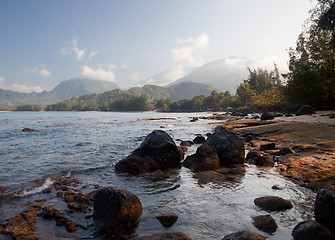 Image showing View across Hanalei Bay