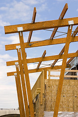 Image showing Strip Mall Roof Construction Site