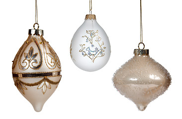 Image showing Three christmas ornaments