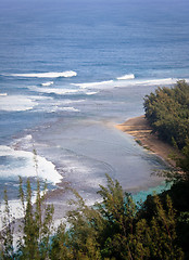 Image showing Ke'e beach on Kauai