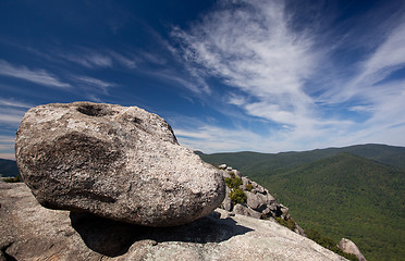 Image showing Large balanced boulders