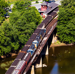 Image showing Aerial view Harpers Ferry rail station