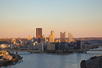 Image showing Pittsburgh at sunset