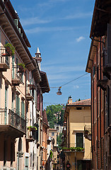Image showing Old streets in Verona