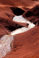 Image showing Water cascades in Waimea Canyon