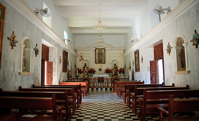 Image showing Interior of El Quelite Church in Mexico