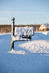 Image showing Mailbox deep in snow