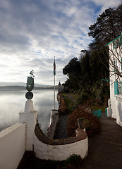 Image showing Winter scene at Portmeirion in Wales