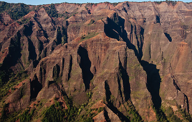 Image showing Waimea canyon on Kauai in the sunlight