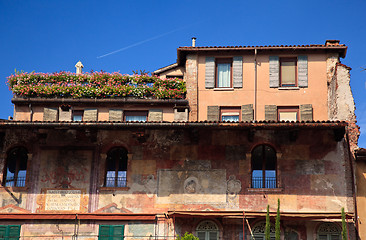 Image showing Old buildings in Verona