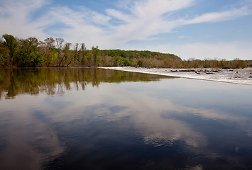 Image showing Placid water before Great Falls