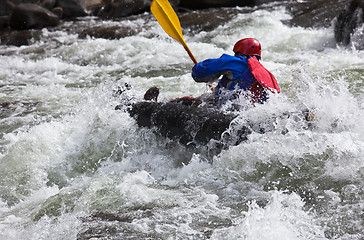 Image showing White water kayaking