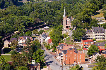 Image showing Aerial view Harpers Ferry national park