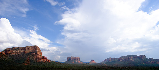 Image showing Panorama of Sedona Rocks