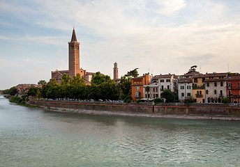 Image showing River front in Verona