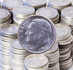 Image showing 1964 silver Roosevelt dime
