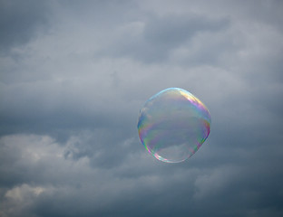 Image showing Rainbow colors in soap bubble