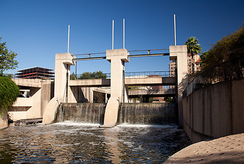 Image showing Dam on the river in San Antonio