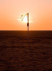 Image showing No swimming on sandy expanse