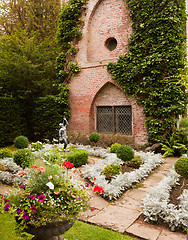 Image showing Formal flower garden