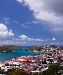 Image showing Town of Charlotte Amalie and  Harbor