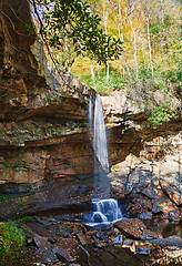 Image showing Veil of water over Cucumber Falls