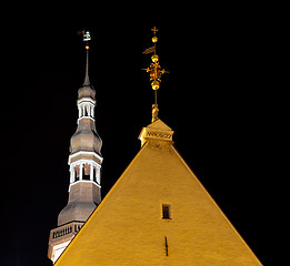 Image showing Unusual view of Tallinn town hall