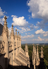 Image showing Exterior carvings of Washington Cathedral