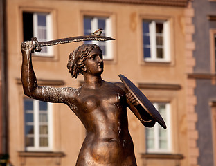 Image showing Mermaid Statue Warsaw