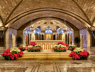 Image showing Altar of Crypt church at Basilica in Washington