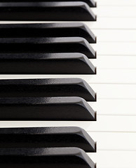 Image showing Perspective on piano keys