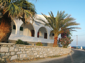 Image showing greek island hotel