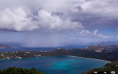 Image showing Storm over Magens Bay on St Thomas USVI