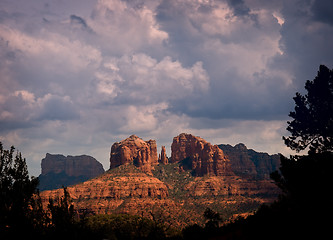 Image showing Sunlit rocks in Sedona