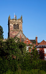 Image showing Church tower in Ellesmere Shropshire