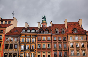 Image showing HDR image of old Warsaw houses