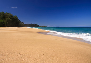 Image showing Lumahai beach on Kauai