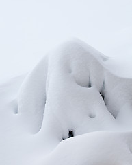 Image showing Strange shape in deep snow