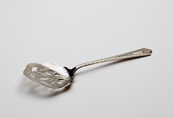 Image showing Antique sterling silver cake spoon