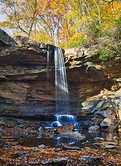 Image showing Veil of water over Cucumber Falls