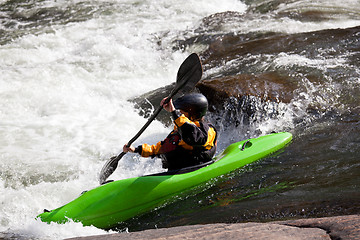 Image showing White water kayaking