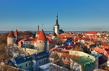 Image showing Old town of Tallinn Estonia