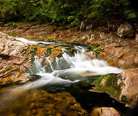 Image showing Water rushing down river