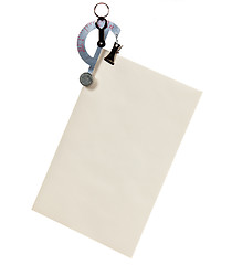 Image showing Letter scale weighing an envelope