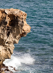 Image showing Rocky formations by sea on Kauai