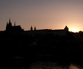 Image showing Silhouette of Prague