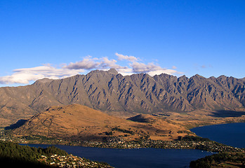 Image showing Queenstown and Remarkables range