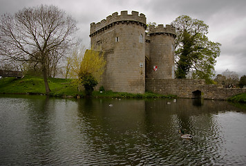 Image showing Whittington Castle Reflection