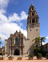 Image showing California Tower and Museum of Man from Balboa Park